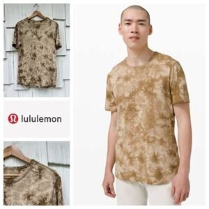 Lululemon 5 Year Basic T Size‎ M Brown Tie Dye Short Sleeve Crew Neck